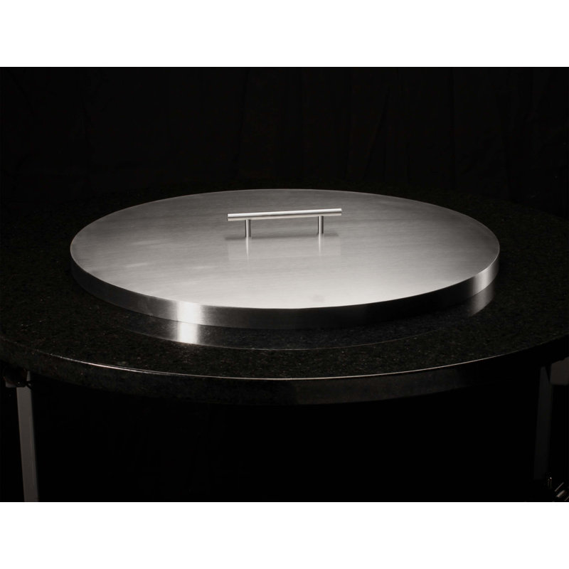 Stainless Steel Round Fire Pit Cover with Handle