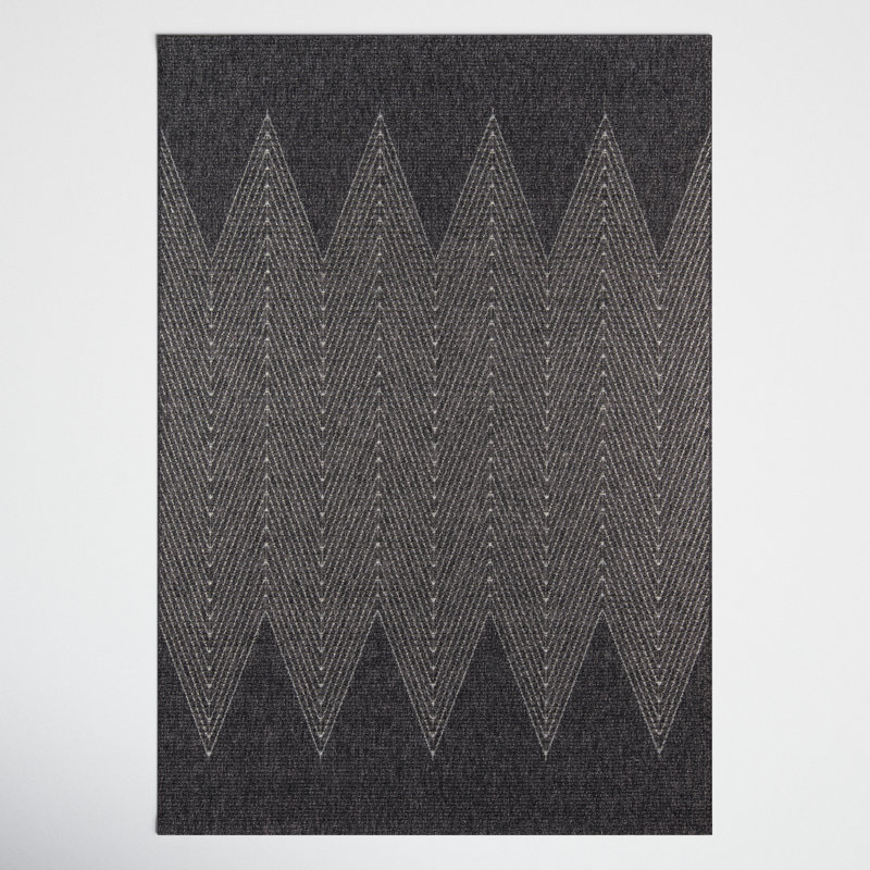 Antigua Chevron Indoor / Outdoor Rug, Rectangle 6'7" x 9'6"