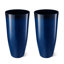Ensemble de 2 pots à fleurs surdimensionnés en faux cobalt 30 po-123175658-123175659