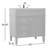 Rivers 32'' Single Bathroom Vanity with Marble Top-1515129136