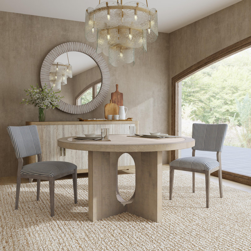 Talbot 55" Reclaimed Solid Wood Transitional Dining Table In Natural Tone