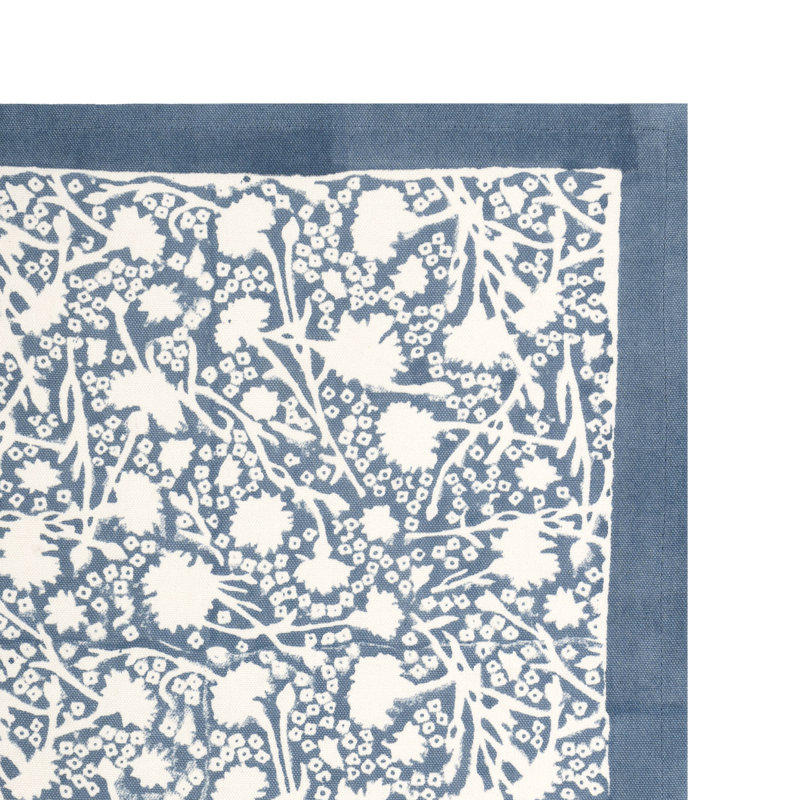 Meadows Floral Tea Towel, Blue