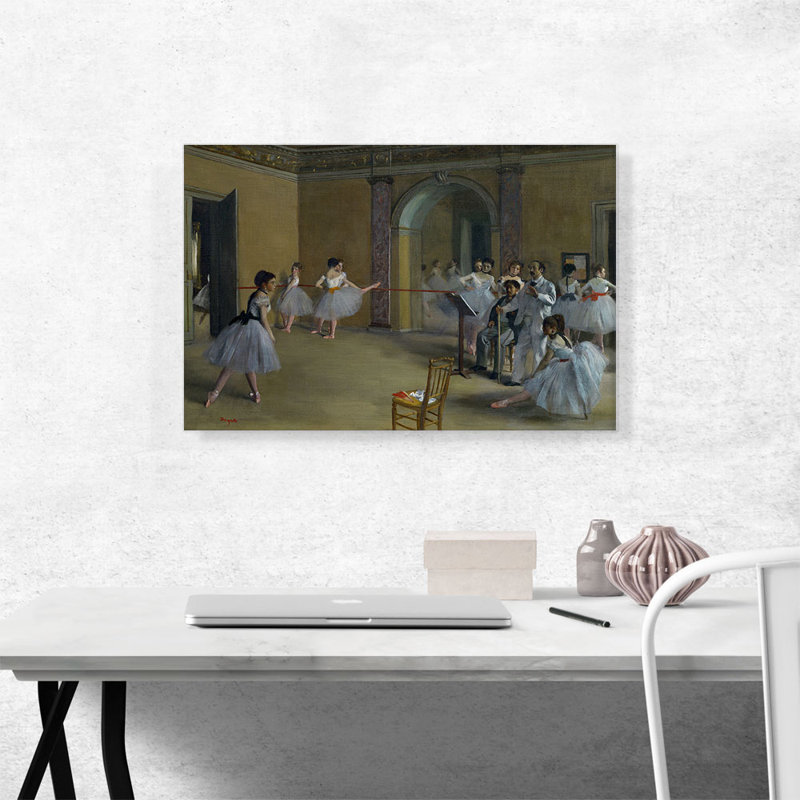 «Rehearsal Hall At The Opera 1872» par Edgar Degas - peinture sur toile tendue, H 18 po x l 26 po x P 0,75 po