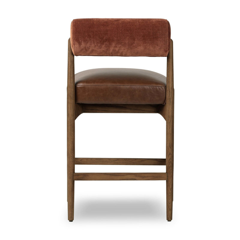 Jazelle Stool, Altair Sienna/Leather, Counter Stool (27" Seat Height)
