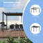 Pergola d'extérieur en aluminium avec auvent Veikous-86626959-86770913
