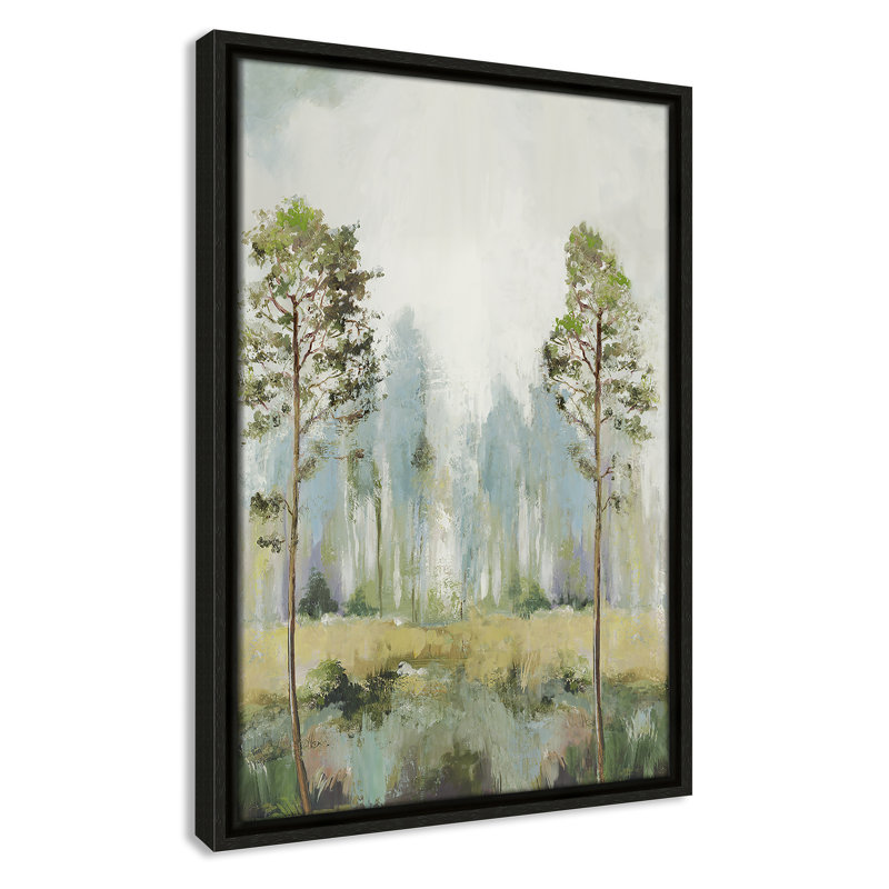 Tall Green Trees II by Allison Pearce, 19.5" H x 13.5" W, Espresso