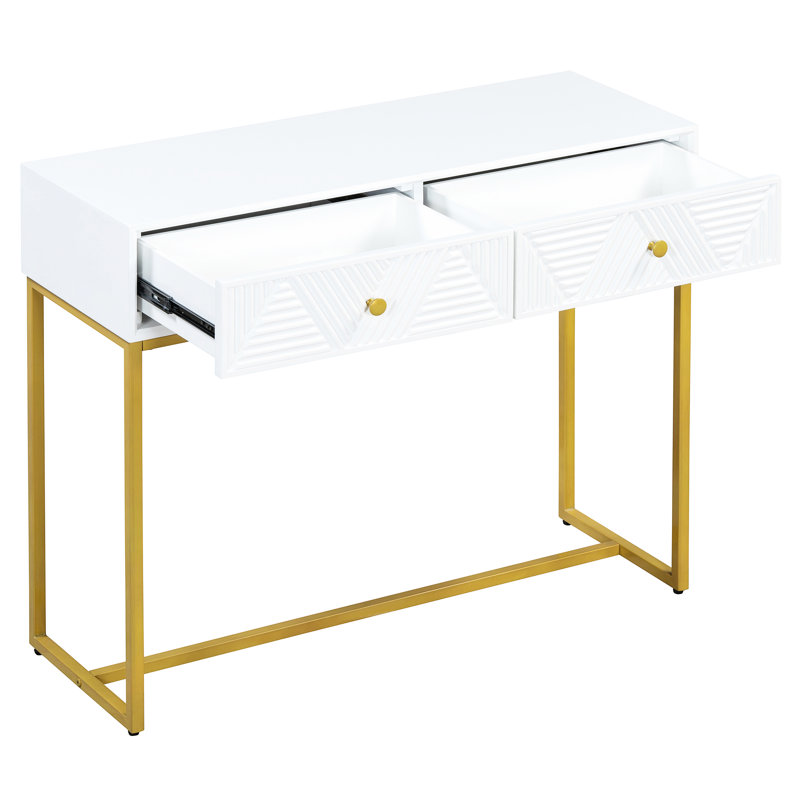 Console blanche pour un salon intérieur moderne et un vestibule, Blanc