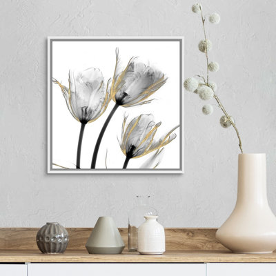 «Gold Embellished Tulips 2» par Albert Koetsier, reproduction d'art sur toile