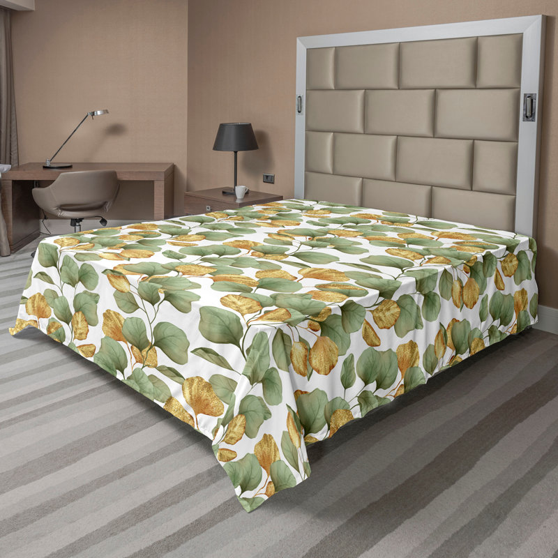 Drap plat Ambesonne Garden, Drap plat pour très grand lit californien