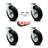 4-Piece Pneumatic Rubber Caster Set