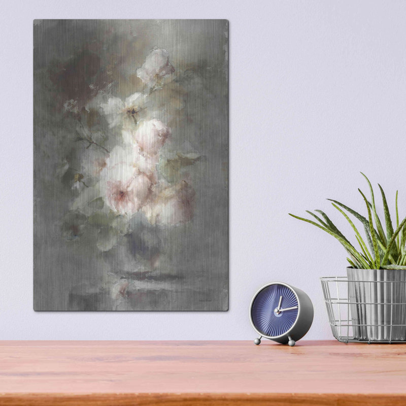 Art mural en métal «Old World Rose Bouquet» par Winston Porter, H 16 po x l 12 po