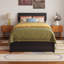Norla Twin XL Wood Platform Bed with Footboard and Twin XL Trundle, White-113674725-113674728