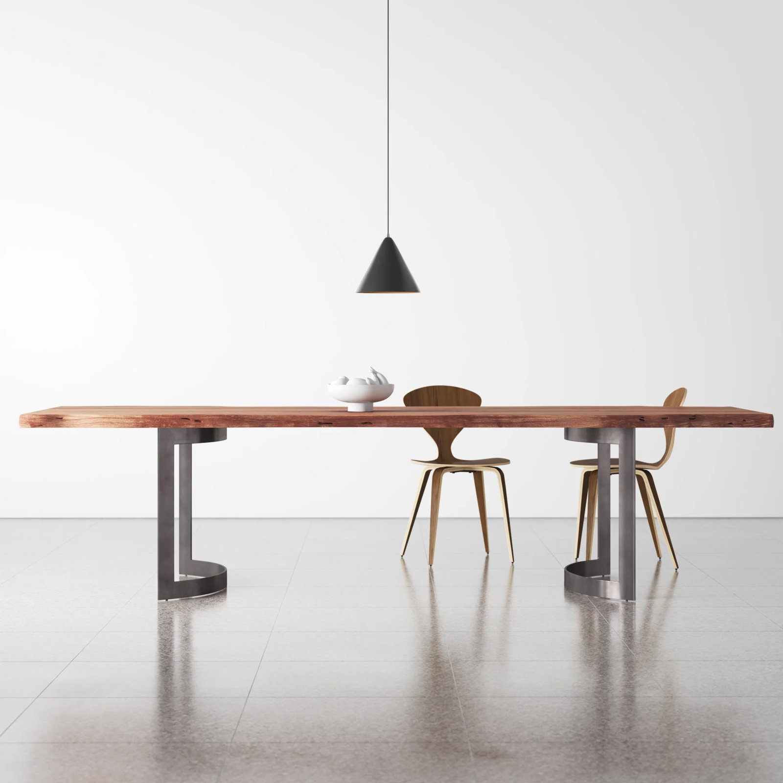 Burnell Acacia Dining Table, Brown, 118" L x 40" W