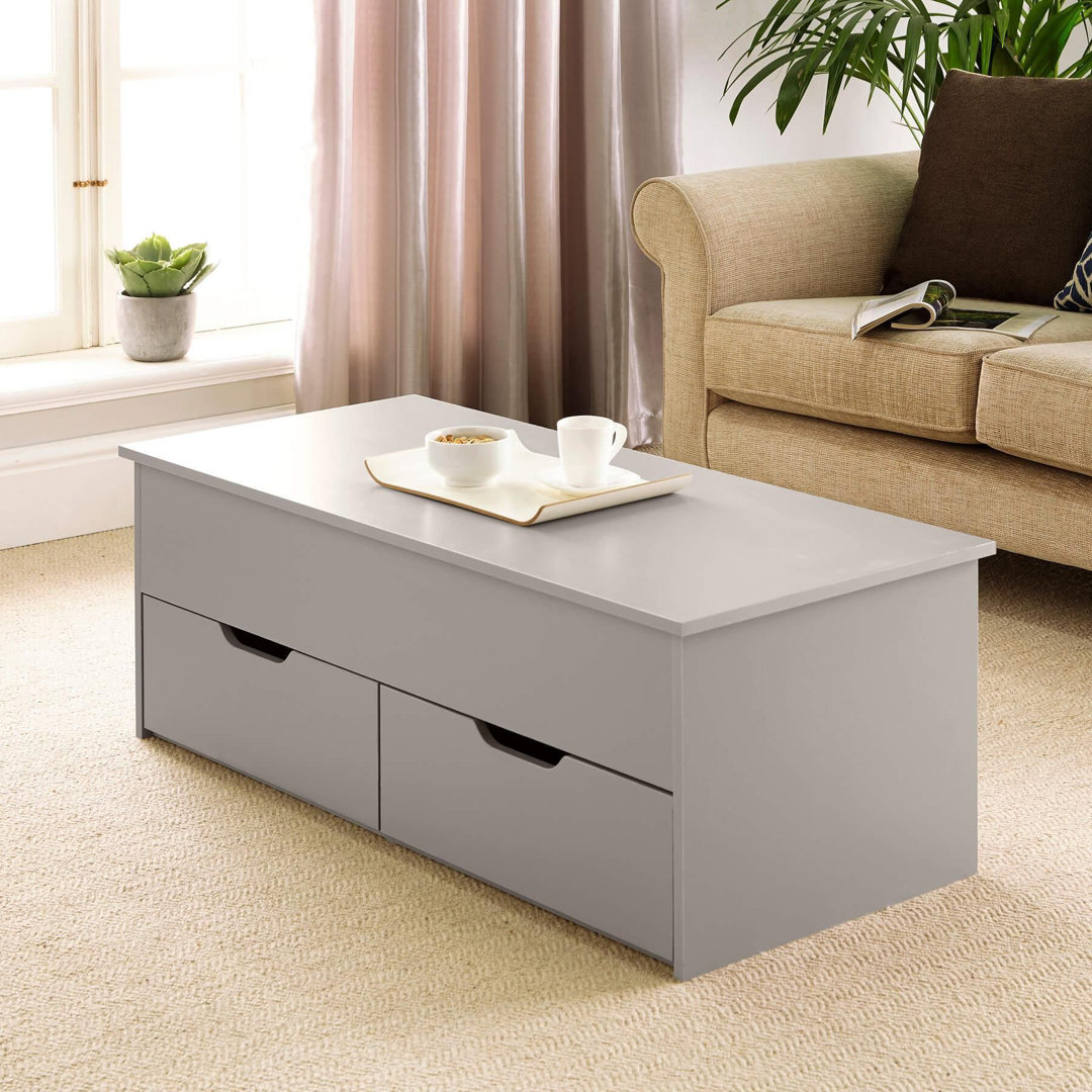 Teremba Lift Top Block Coffee Table with 2 Drawer Storage