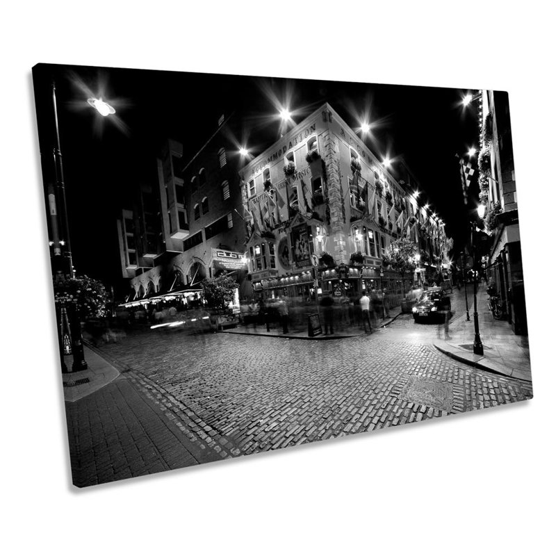 Temple Bar Ireland Dublin - Wrapped Canvas Print, 61cm H x 91.4cm W x 4cm D