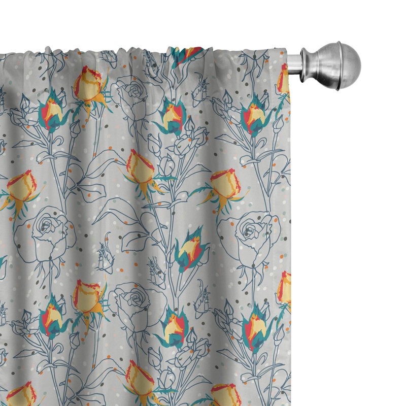 Rideaux 4 panneaux East Urban Home, L 56 po x L 95 po