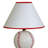 12-inch tall ceramic table lamp, baseball design, linen shade