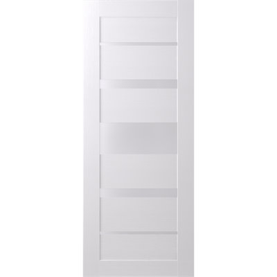 Kina No Bore Solid Core 5-Lite Frosted Glass PP Finished Wood Composite Interior Door Slab