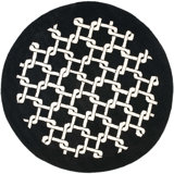 Tapis noir / blanc à motif géométrique Bamba