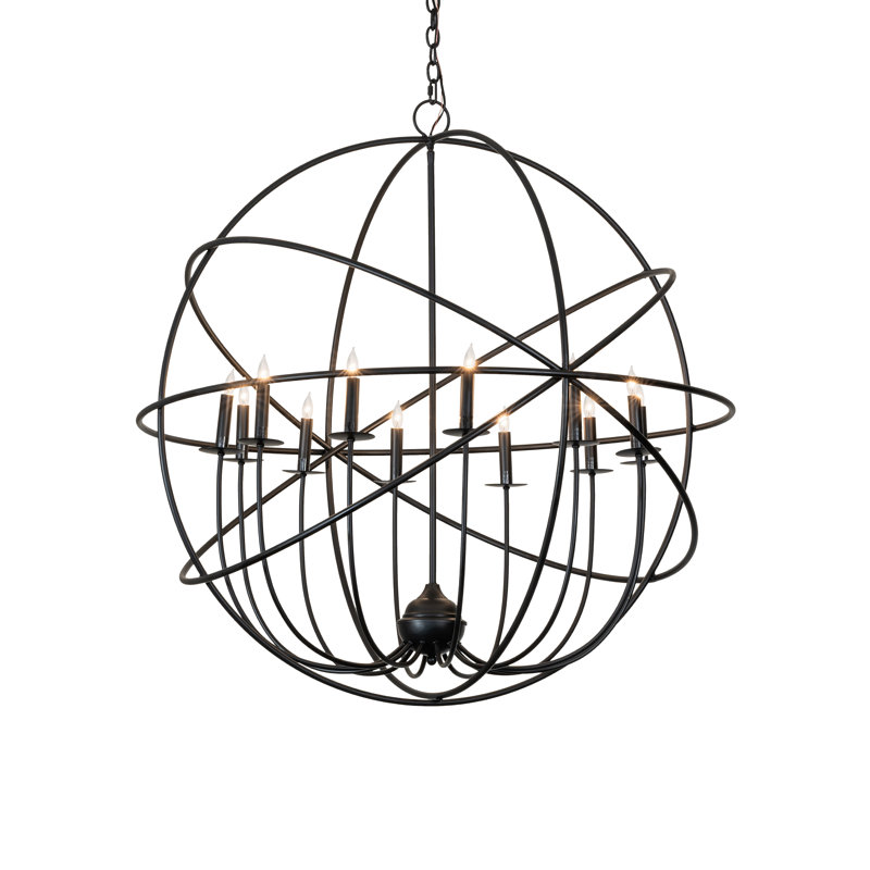 42" Wide Atom Enerjisi 12 Light Chandelier