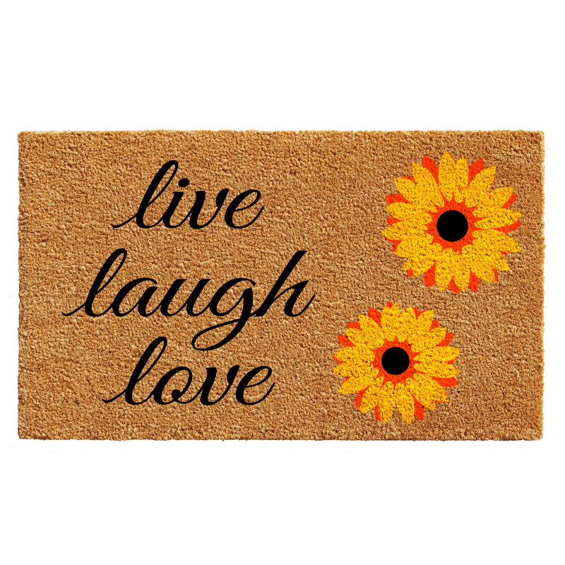 Tapis de porte anti-dérapant Bowden Sunflower, 2 pi x 3 pi