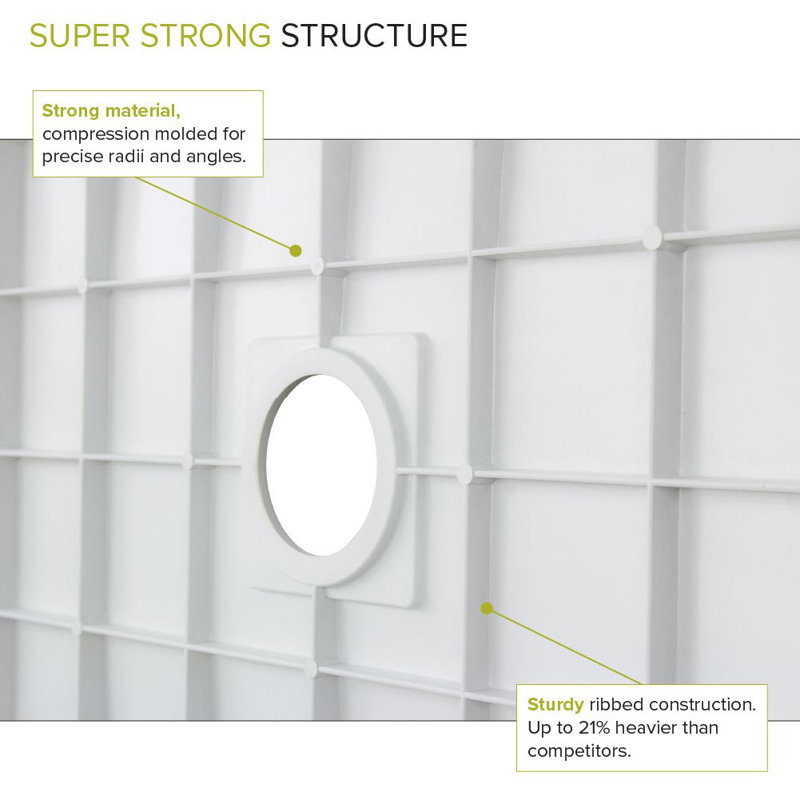 White 36'' x 36'' Low Threshold Square Shower Base
