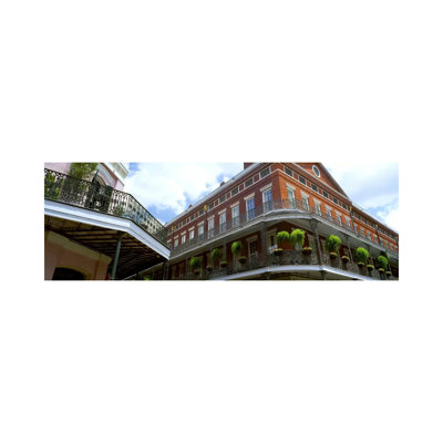 Wrought Iron Balcony New Orleans LA USA - Wrapped Canvas Panoramic Print