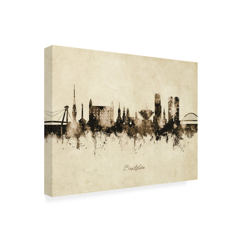 Art sur toile par Michael Tompsett, H 14 po x l 19 po x P 2 po