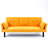 70 - Inch Multi Functional Bed With Dual Mode Unlock, Cup Holder, And Side Storage, Yellow Color, Seats 2 Foldable Bed, Dark Grey, Holder Cotton Linen, For People In Small Sized Living Areas-1238046051
