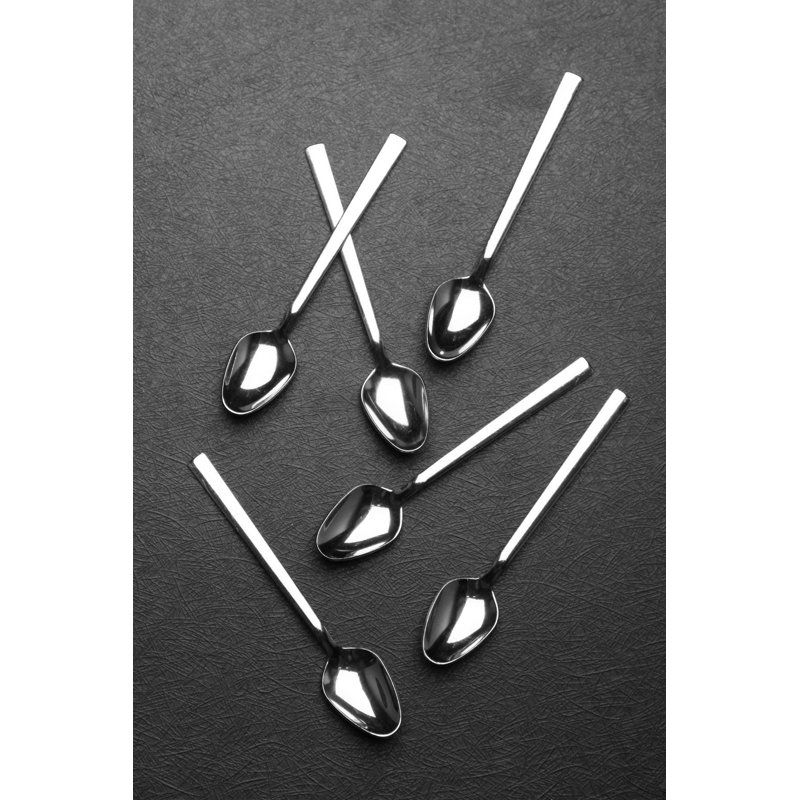 Premium 6-Piece Spoon Set, 100% Stainless Steel, 4.3 x 1.6 inches | Dishwasher Safe, Durable & Rust-Resistant | Ideal for Everyday Use, Cooking & Serving | Elegant Design for Modern Kitchens