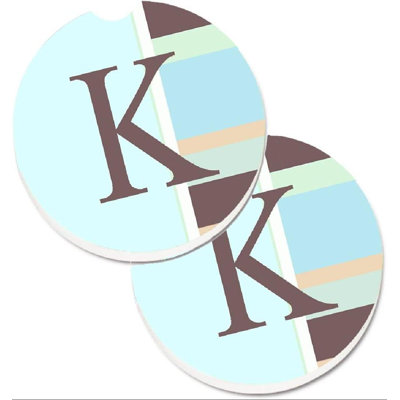 Sous-verre voiture monogramme initial