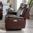 Saneela 62.6'' Wide Diamond Stitching Breathable Leather Power Reclining Loveseat with USB-1255305071
