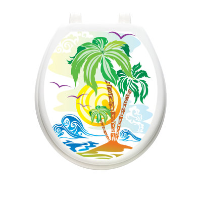 Décalcomanie de siège de toilette Coastal Catch The Wave - Toile de tatoo