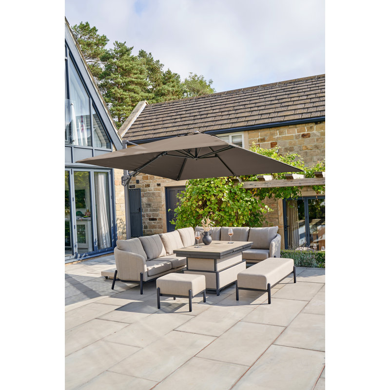 Chasiti 300cm Cantilever Parasol, Brown