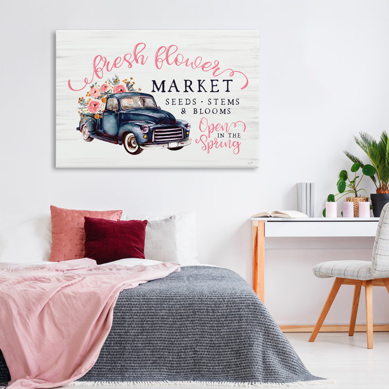 Toile antique Spring Market, design par Lux + Me Designs, H 24 po x l 36 po