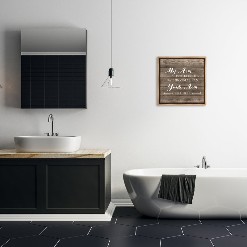 Propreté de la toilette Sassy Your Aim, H 18 po x l 18 po, Cadre flottant orme Montalcino