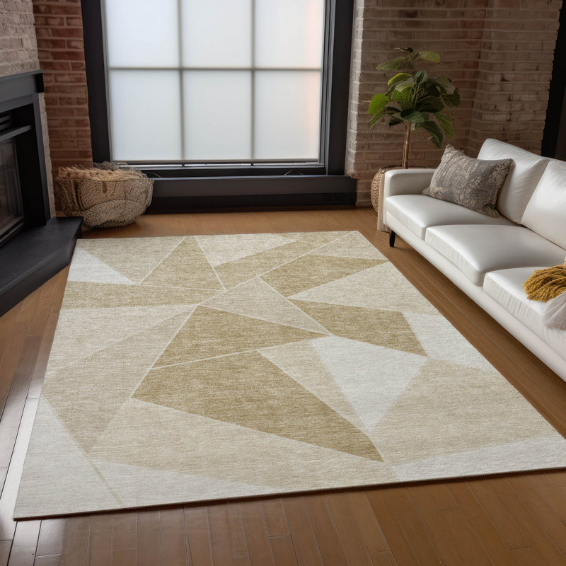 Tapis intérieur / extérieur Heffington avec envers antidérapant, Rectangle 5 pi x 7 pi 6 po