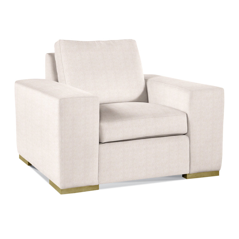 Memphis Armchair, White Sugar Performance; 0863-91, Honey