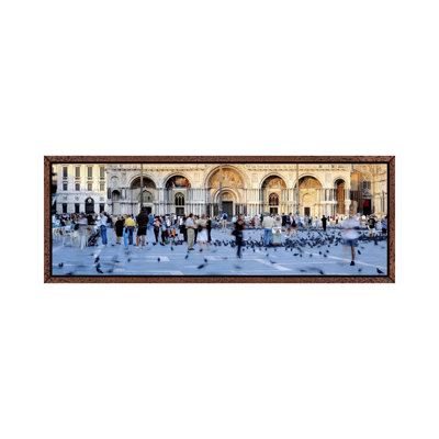 Tourists In Front Of A Cathedral, St. Mark's Basilica, Piazza San Marco, Venice, Italy by Panoramic Images - Panoramic Gallery-Wrapped Canvas Giclée on Canvas