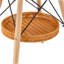 Table de salle à manger circulaire de 31,5 pouces de diamètre, plateau en panneau de fibres à densité moyenne noir, pieds en bois massif, avec structure de panier de rangement suspendue. Une table basse décontractée pouvant accueillir de 2 à 4 personnes.-253913172