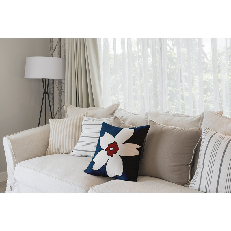 Housse de coussin carrée/insert, H 16 po x l 16 po, Sarcelle / dragon