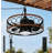 20" Caged Flush Mount Ceiling Fan With Remote And Led Bulbs Included