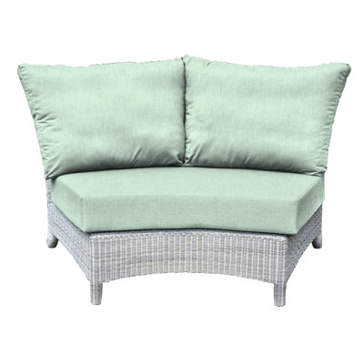 Bella Wicker Outdoor Sectional Wedge Chair