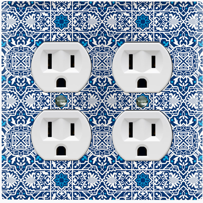 Patterned 2 - Gang Toggle Light Switch Standard Wall Plate