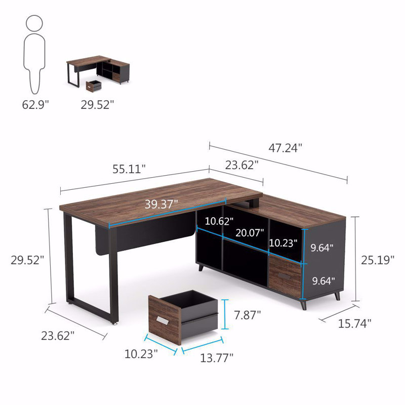 Bureau de direction en L Zev
