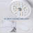 42" 5-blade Indoor Tropical Flush Mount Ceiling Fan With Light And Remote/app Control-1389845913