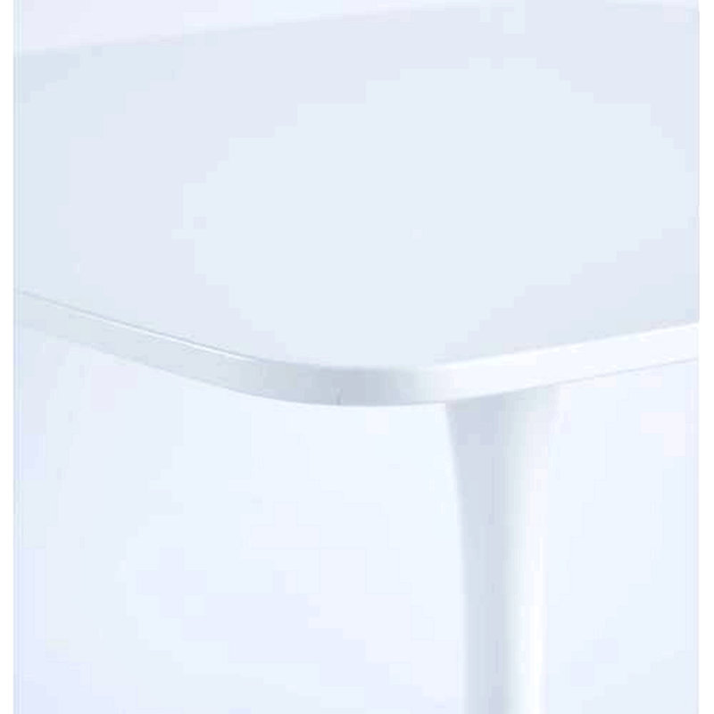 Table à piédestal moderne de 42 pouces de style Mid-Century, table de salle à manger multifonctionnelle pour 4 à 6 personnes et grande table basse, plateau en MDF blanc pour le salon, la cuisine et le bureau