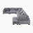 Hulett 135" Modern Modular Sectional with Corduroy Fabric, Adjustable Backrests & 9 Pillows-2094223520