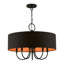 Lustre suspendu 5 lumières noir