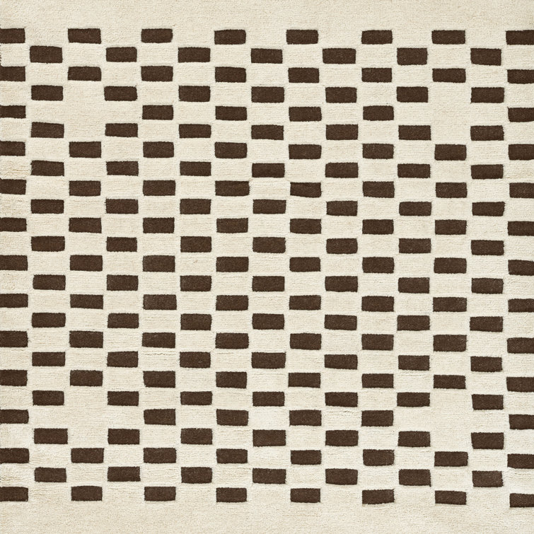 Aelin Checkered Hand Tufted Wool Rug